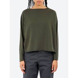 NEW LABO.ART maglia jeppe charme merino wool long sleeve tee in forest olive gre